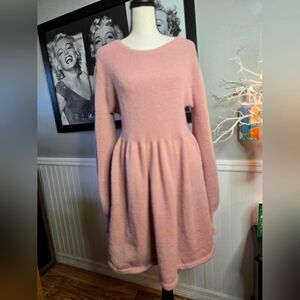 Chic Pink Knit Dress